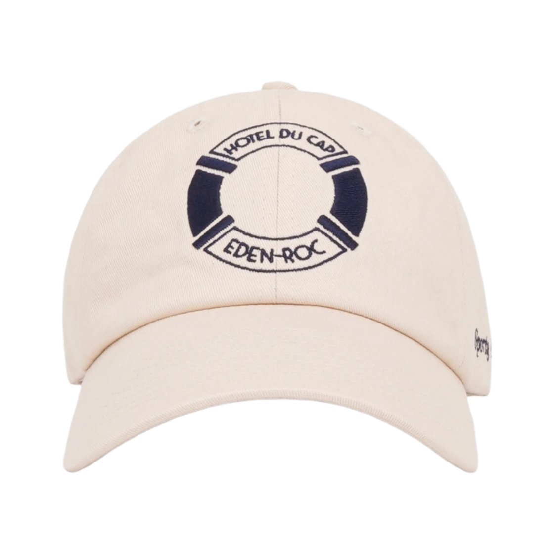AC1073CR1 Sporty & Rich x Hotel Du Cap-Eden-Roc Buoy Hat Cream Navy
