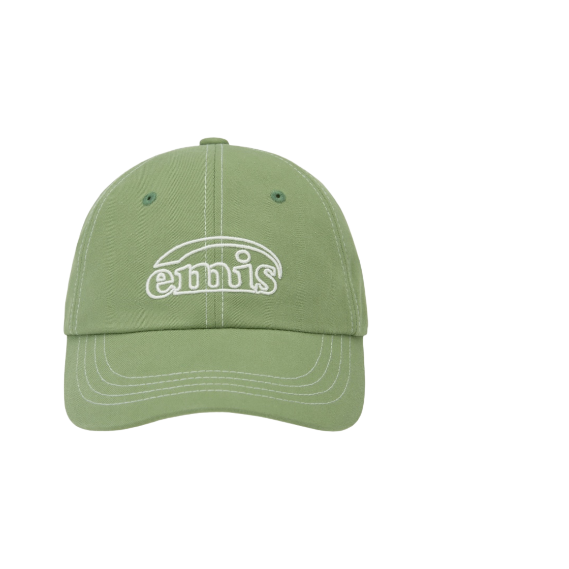 - Emis White Stitch Ball Cap Olive
