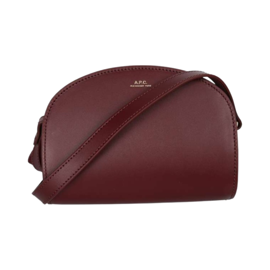 A.P.C. Demi-Lune Mini Bag Burgundy