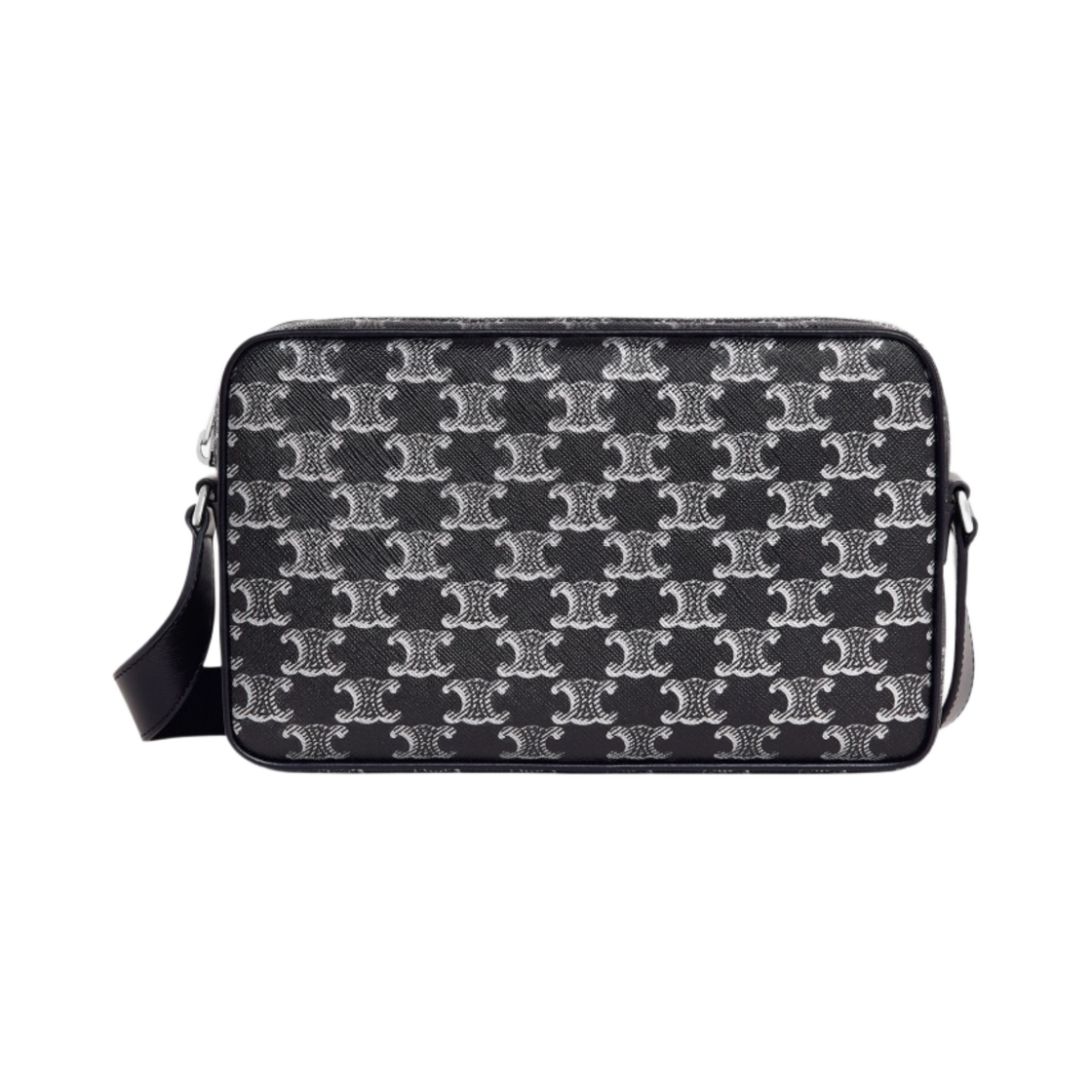 셀린느 트리옹프 캔버스 카프스킨 미디움 메신저백 실버 블랙(Celine Medium Messenger Bag in Triomphe Canvas Calfskin Silver Black) - 1