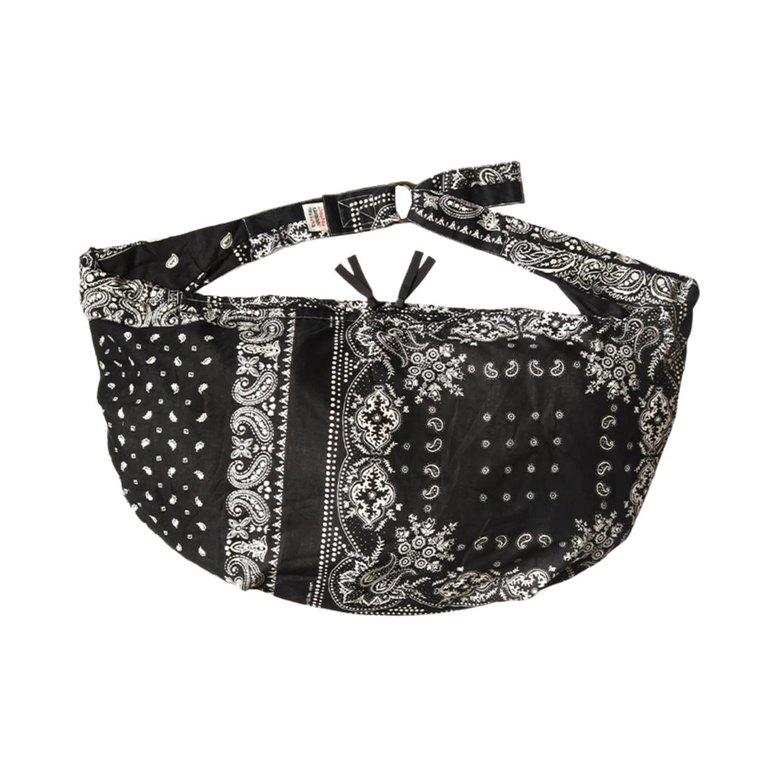 K2504XB528 Kapital Gauze Rat Brand Bandana Patchwork Pattern Transit Snufkin Bag Black