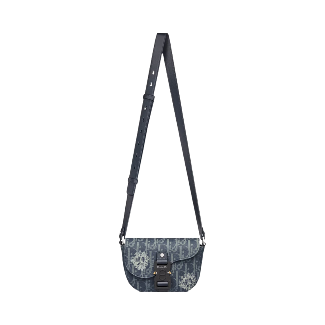 디올 x 데님 티어스 디올 티어스 새들 파우치 스트랩 데님 디올 오블리크 블루 피스 사인 디올 티어스(Dior x Denim Tears Saddle Pouch With Strap Denim Dior Oblique Blue And Peace Sign Dior Tears) - 5