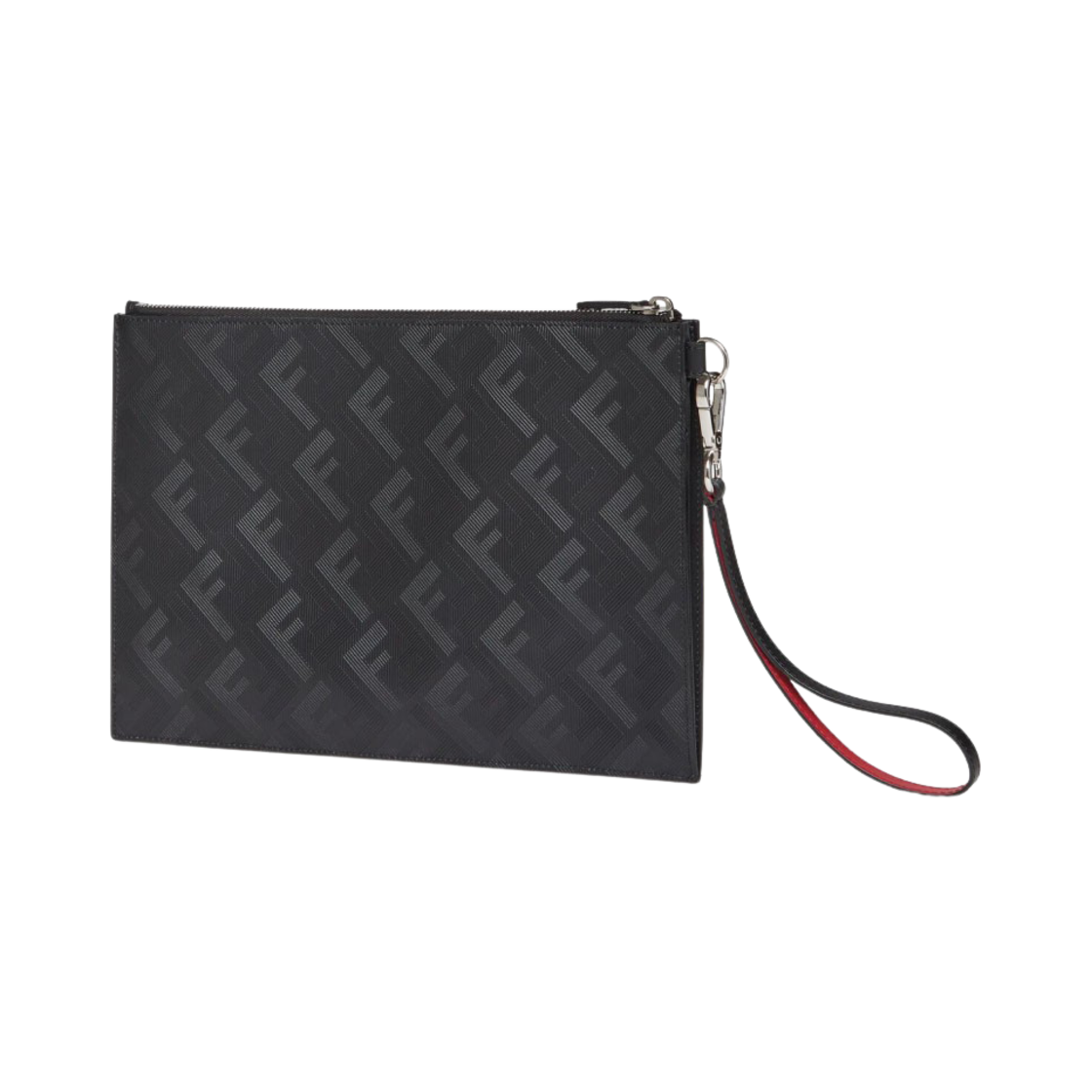 펜디 레더 FF 플랫 파우치 블랙(Fendi Leather FF Flat Pouch Black) - 2