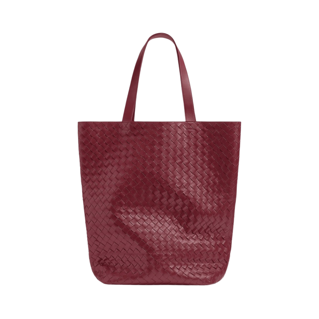 보테가 베네타 라지 인트레치아토 토트백 보르도(Bottega Veneta Large Intrecciato Tote Bag Bordeaux) - 1