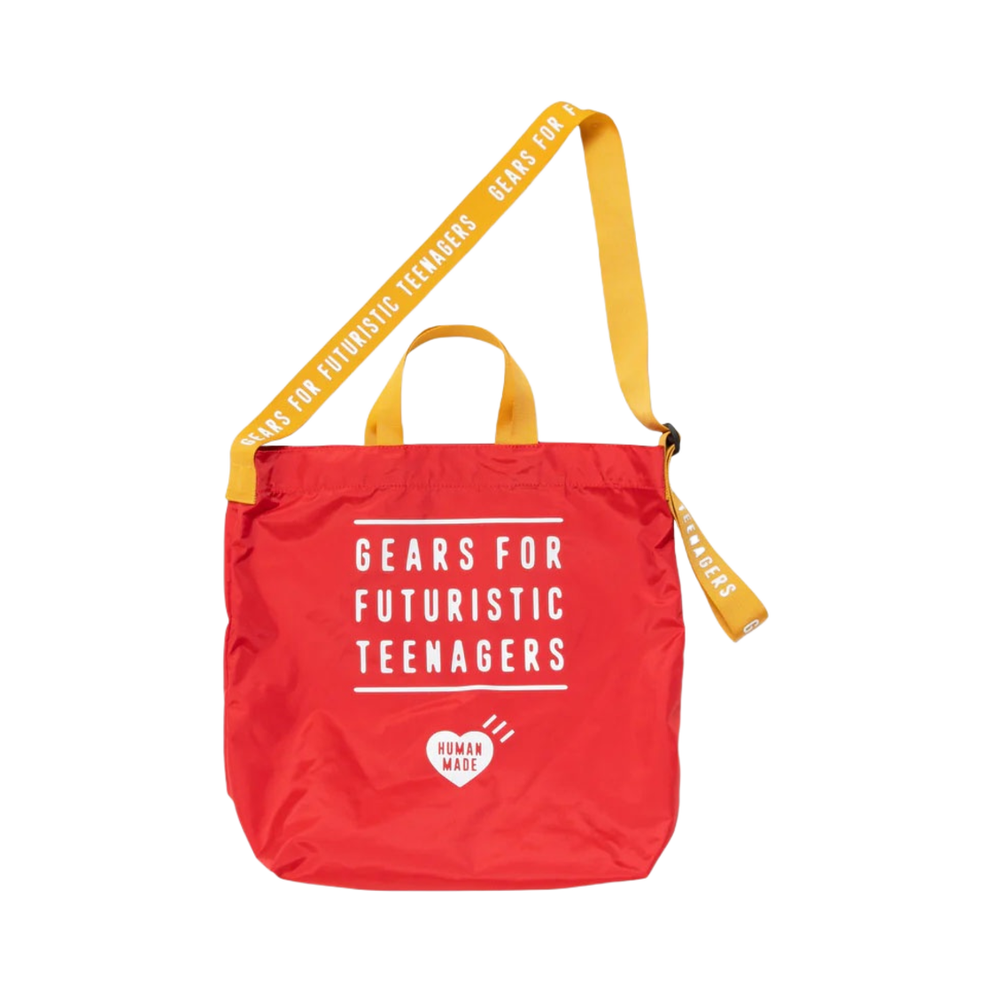 휴먼 메이드 나일론 하트 투웨이 토트백 레드