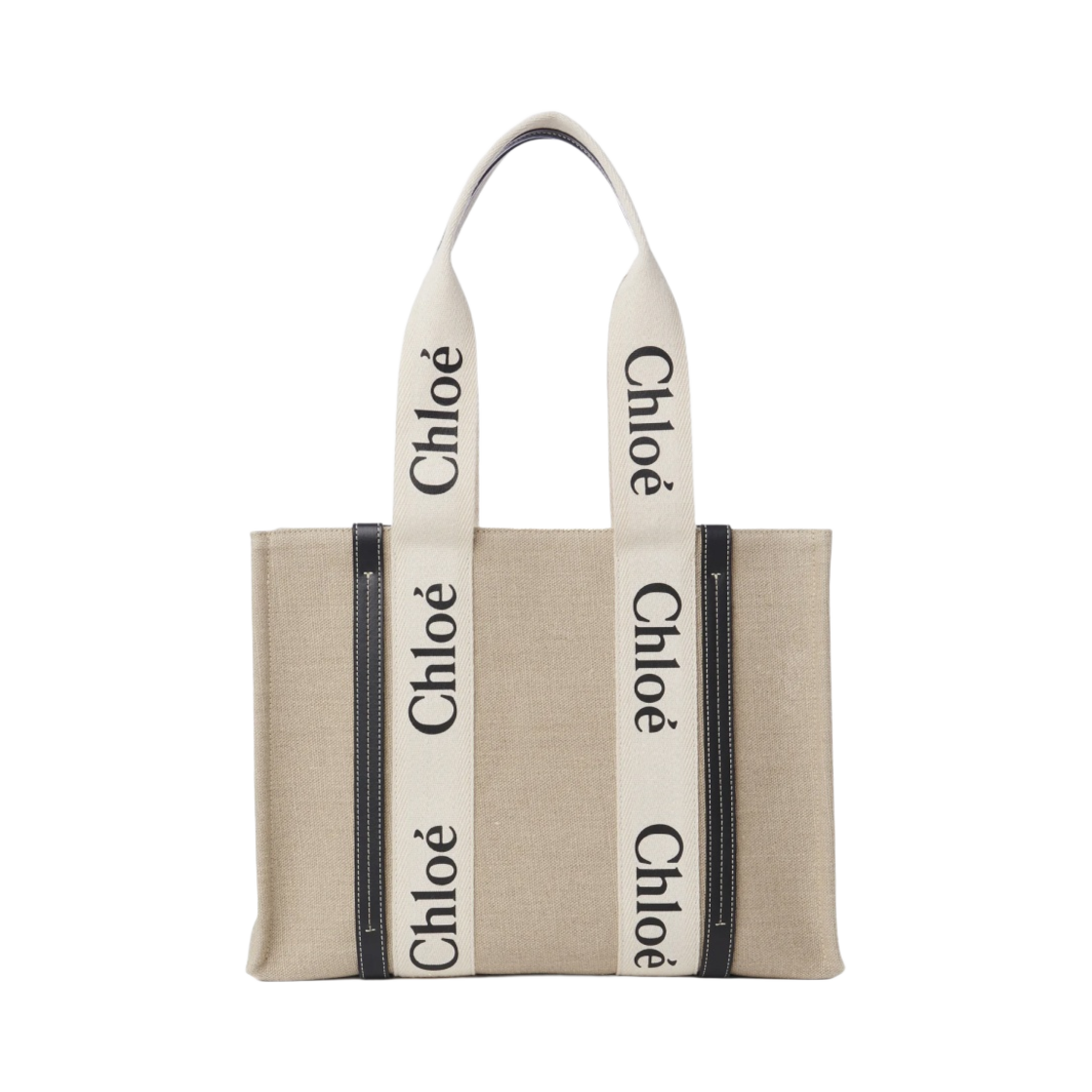๋๋ก์ ์ฐ๋ ๋ฏธ๋์ ํ ํธ๋ฐฑ ํ์ดํธ ๋ธ๋ฃจ(Chloe Woody Medium Tote Bag White Blue)