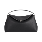 Toteme T-Lock Top Handle Black Grain