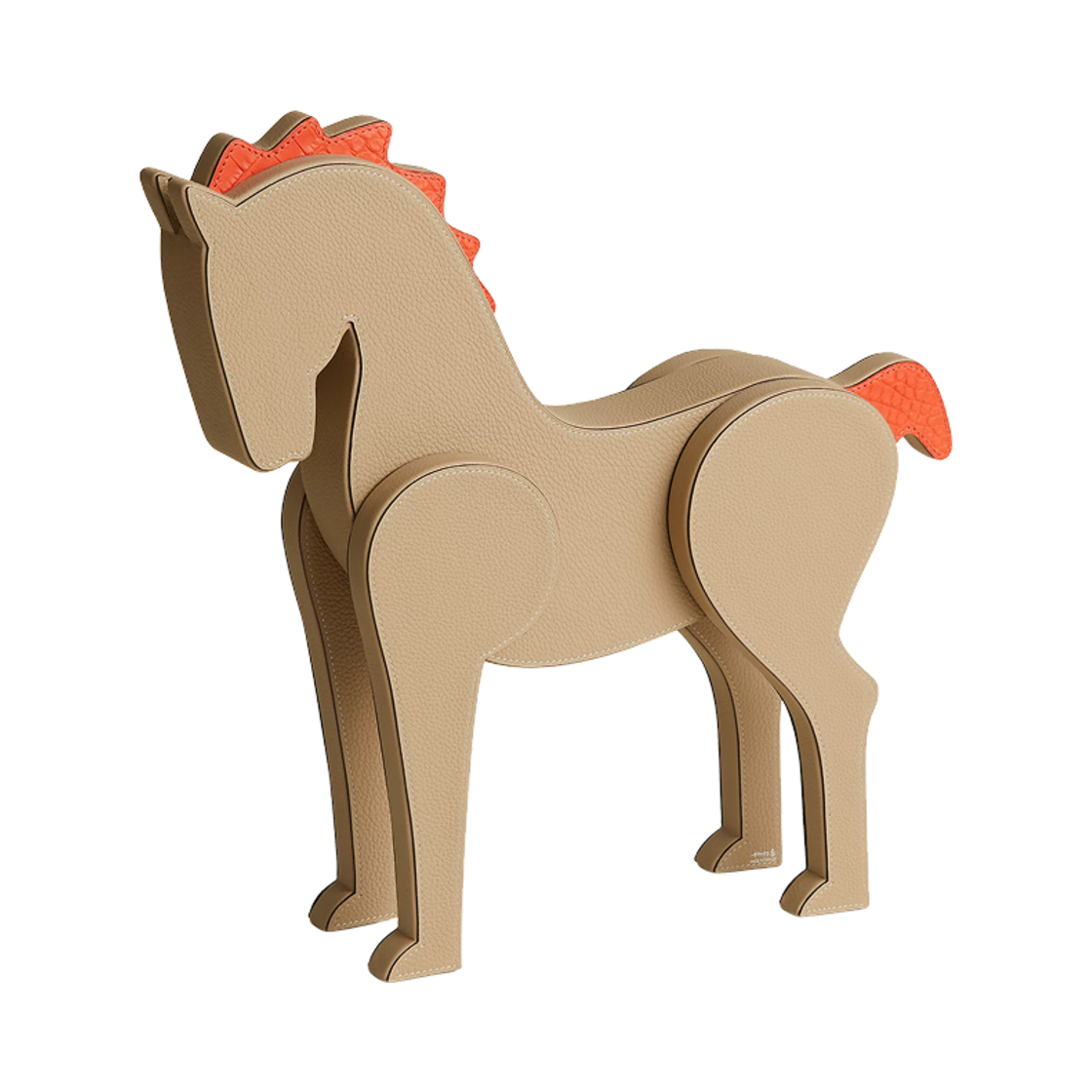 에르메스 스몰 데코레이티브 홀스 카프스킨 엘리게이터 & 트렌치 오랑쥬(Hermes Small Decorative Horse Calfskin Alligator & Trench Orange)