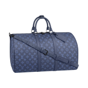Louis Vuitton Keepall Bandouliere 50 Monogram Shadow Navy