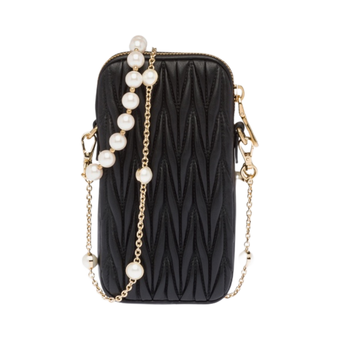 미우 미우 마테라쎄 나파 가죽 미니백 블랙(Miu Miu Matelasse Nappa Leather Mini Bag Black) - 3