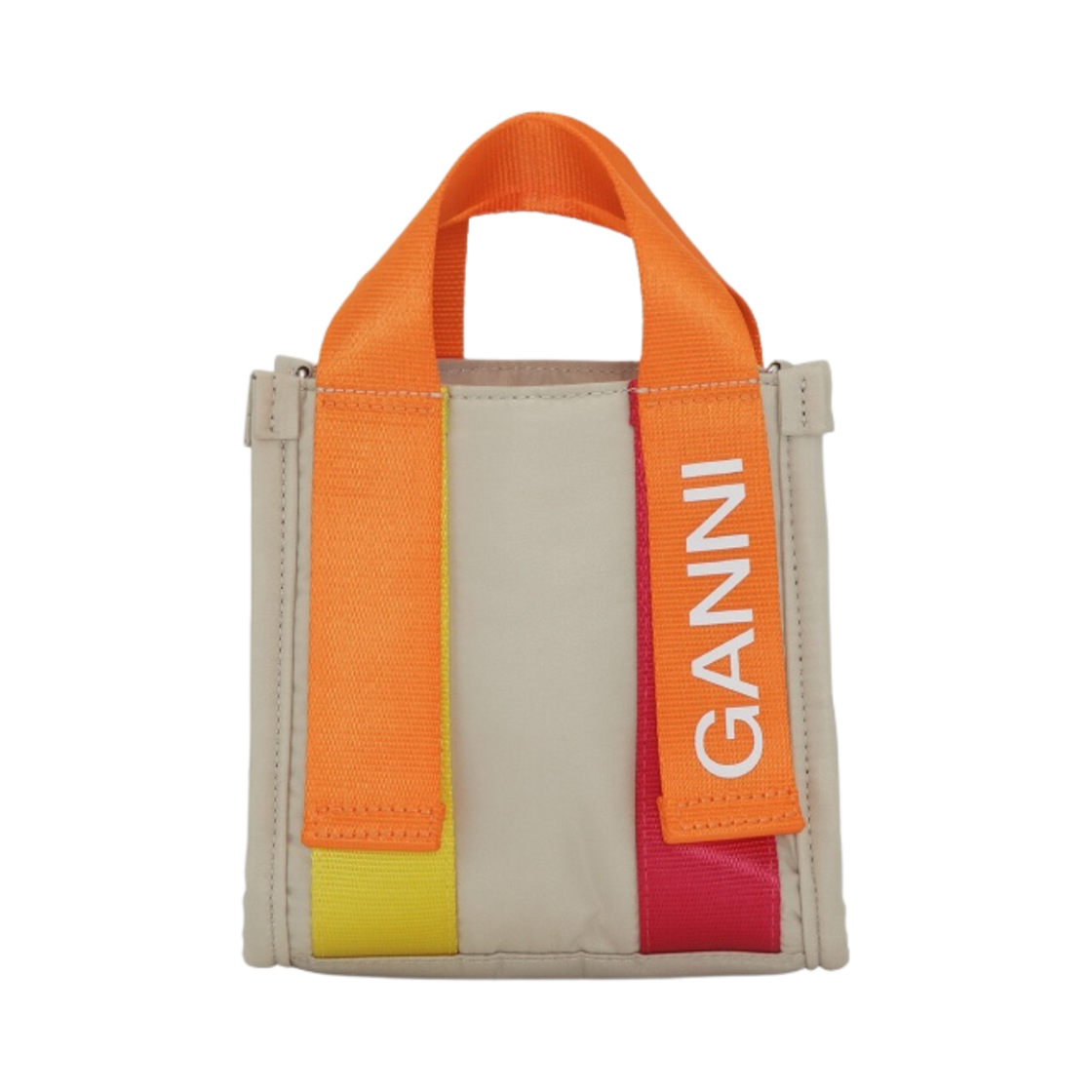 가니 미니 테크 토트 베이지 페일 카키(Ganni Mini Tech Tote Beige Pale Khaki) - 1