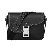 Dior Small Saddle Bag Strap Black Grained Calfskin
