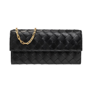 Bottega Veneta Intrecciato Flap Mini Bag Black
