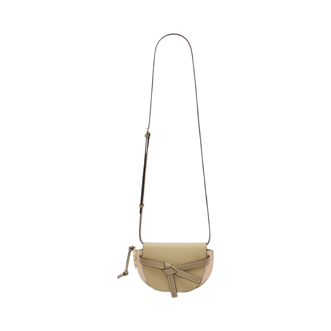로에베 미니 게이트 듀얼백 소프트 카프스킨 클레이 그린 더스티 베이지(Loewe Mini Gate Dual Bag in Soft Calfskin Clay Green Dusty Beige) - 5