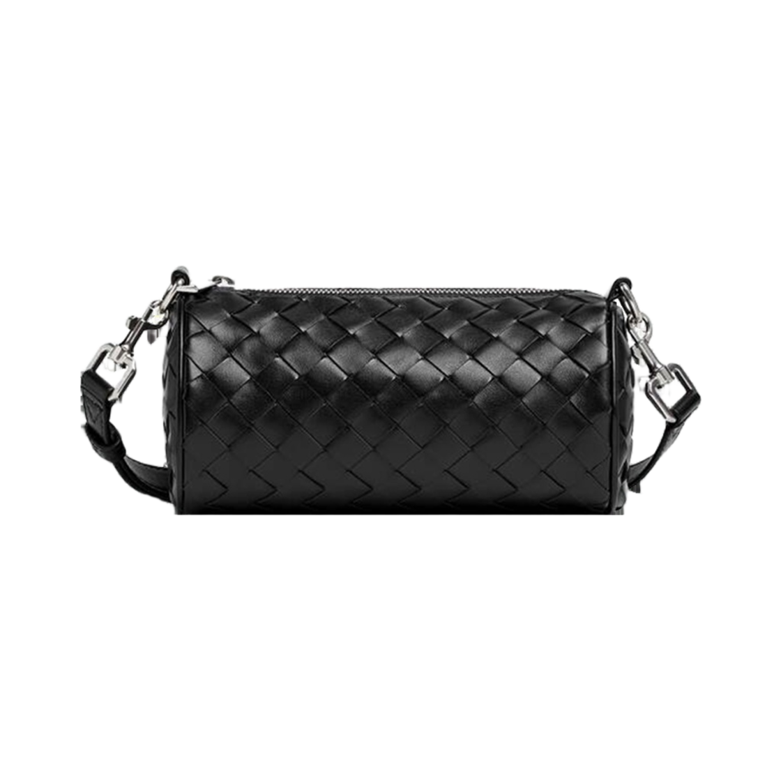 777391V2HL18803 Bottega Veneta Mini Intrecciato Barrel Black