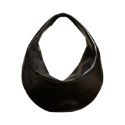 Khaite The Medium Olivia Hobo in Vintage Calf Leather Black