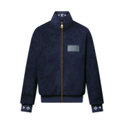 Louis Vuitton Leather Patch Fleece Blouson Naval Academy
