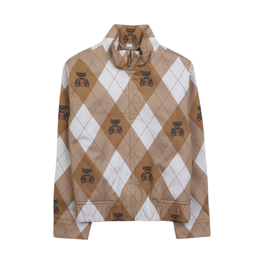 8069345 (Kids) Burberry Thomas Bear Argyle Print Jacket Soft Fawn