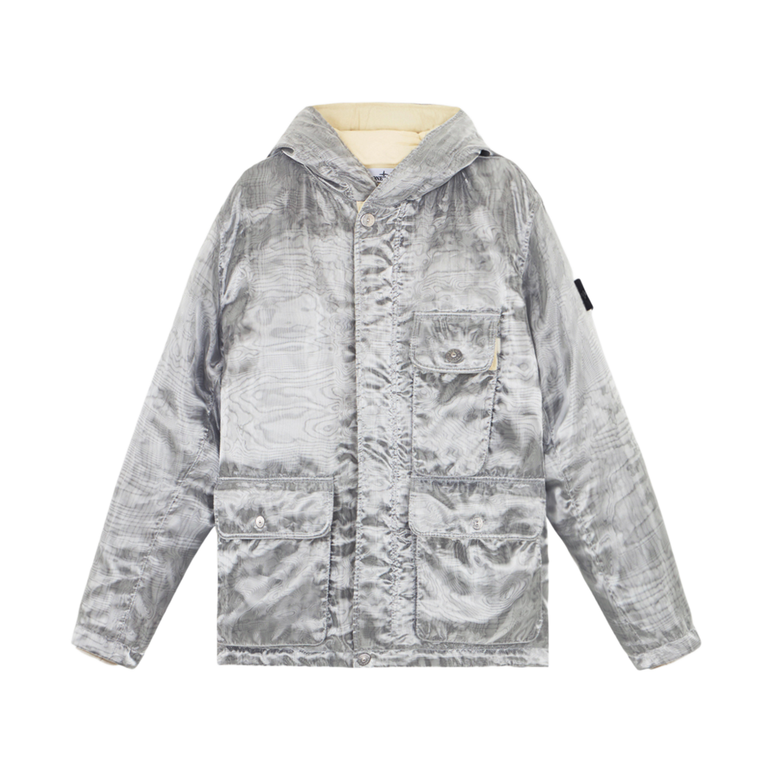 811545799-V0060 Stone Island 45799 Metal Mesh PVD Nanotechnology Padded Jacket with Nanometric Film Grey - 24FW