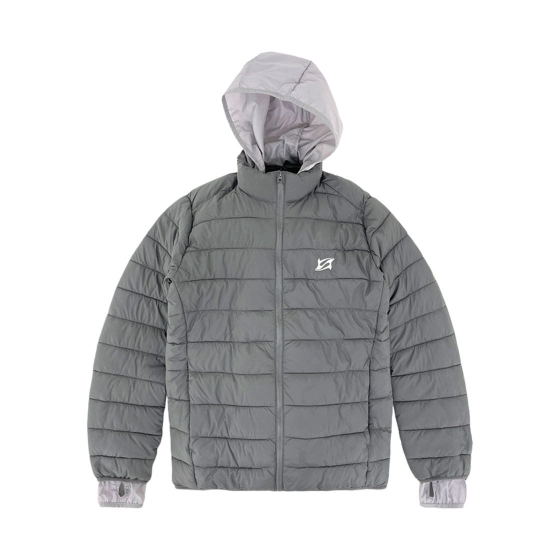 비피투디스오더 심볼 로고 푸퍼 자켓 그레이