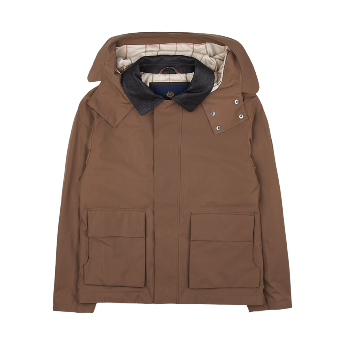 FAM7686-H08E Loro Piana Horsey Jacket Technical Fabric Smoky Tree