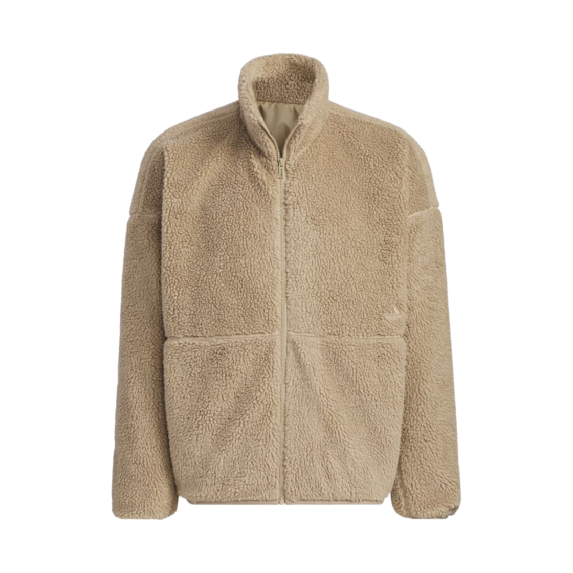 JG8507 Adidas Must Have Small Logo Loose Fit Boa Jacket Blanch Cargo - KR Sizing