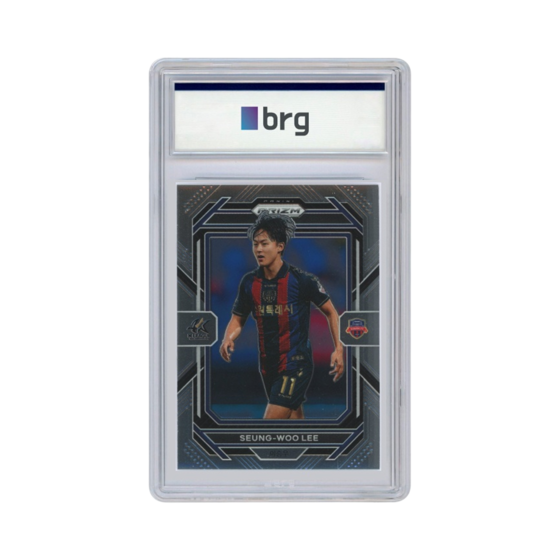파니니 프리즘 K 리그 K 리그 1 #132 수원 FC 이승우 베이스 축구 카드 2023(Panini Prizm K League K League 1 #132 Suwon FC Lee Seung Woo Base Soccer Card 2023) - 1
