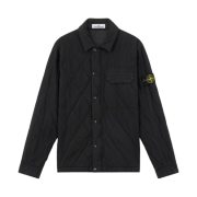 Stone Island Q0633 50 Fili Nylon Cotton Shirt Jacket with Internal Padding Black - 24FW