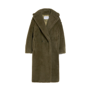 (W) Max Mara Tedgirl Teddy Bear Icon Coat Khaki