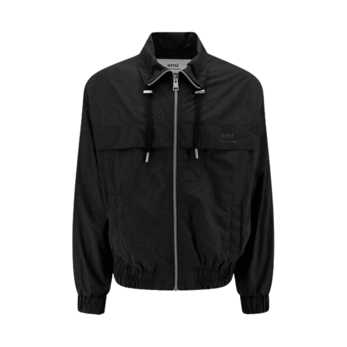 아미 알렉산드레 마티우시 지퍼 윈드브레이커 블랙(AMI Alexandre Mattiussi Zipper Windbreaker Black) - 1