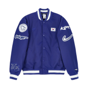 Nike Korea Dugout Breaking Satin Jacket Deep Royal Blue White - Asia