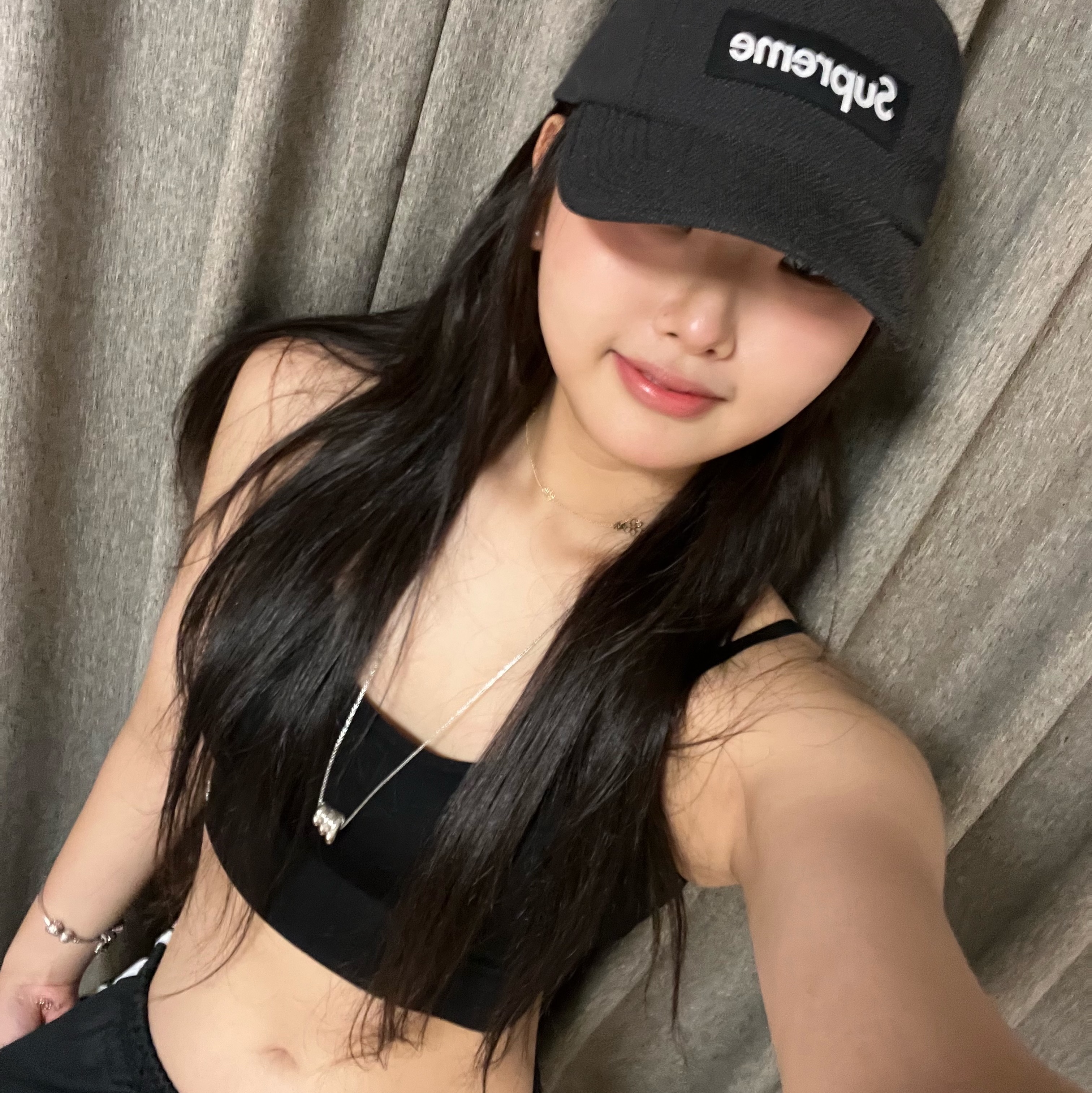 Supreme Washed Chino Twill Camp Cap Black, Supreme Military Camp Cap Black - 25SS 착용 스타일 - 1