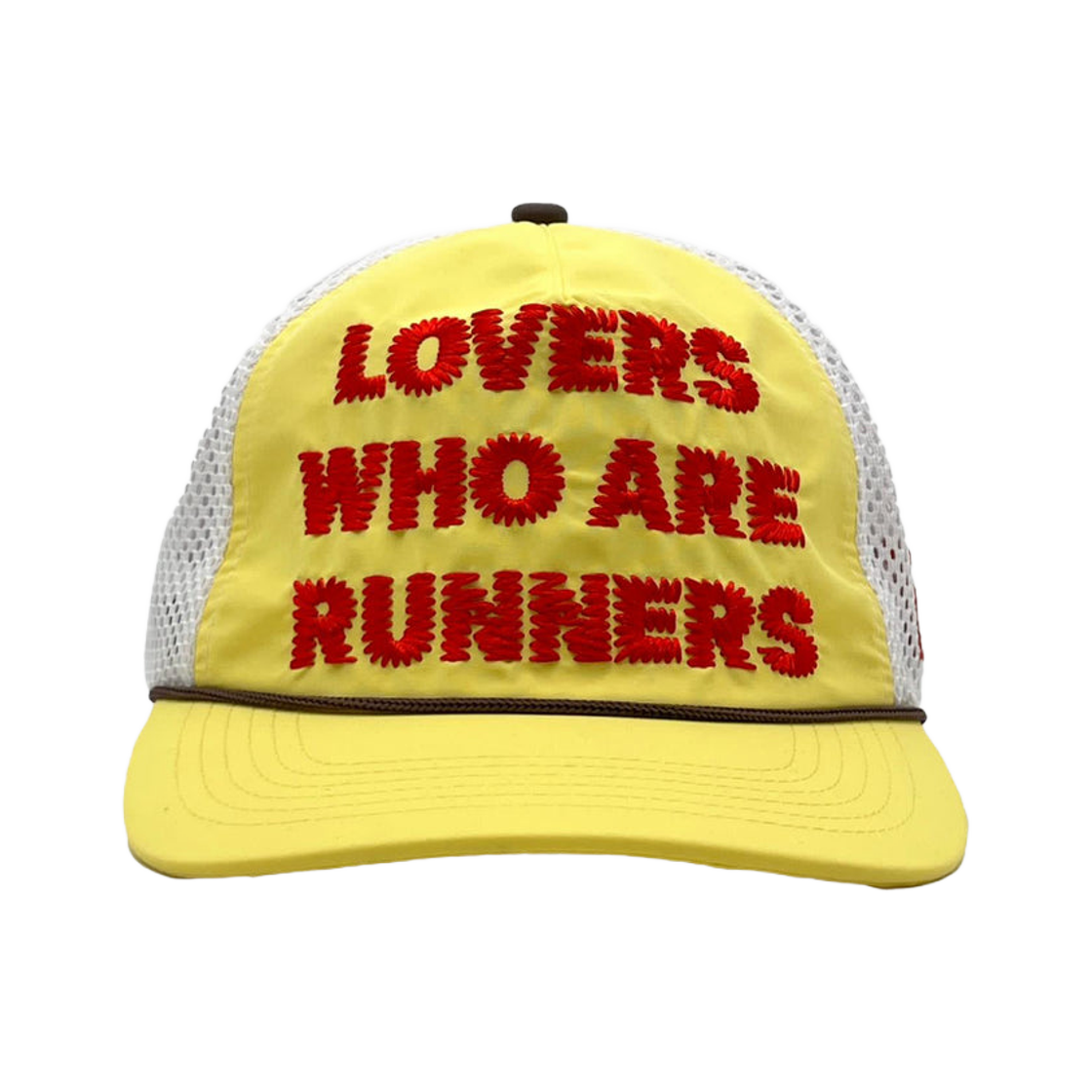 알렉스 조노 러버스 후 알 러너스 트러커 햇 옐로우(Alex Zono Lovers Who Are Runners Trucker Hat Yellow)