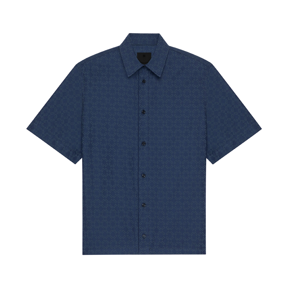 BM612P5YCC-063 Givenchy Monogram Shiny Denim Shirt Blue