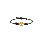 Versace Medusa '95 Leather Bracelet Black Gold