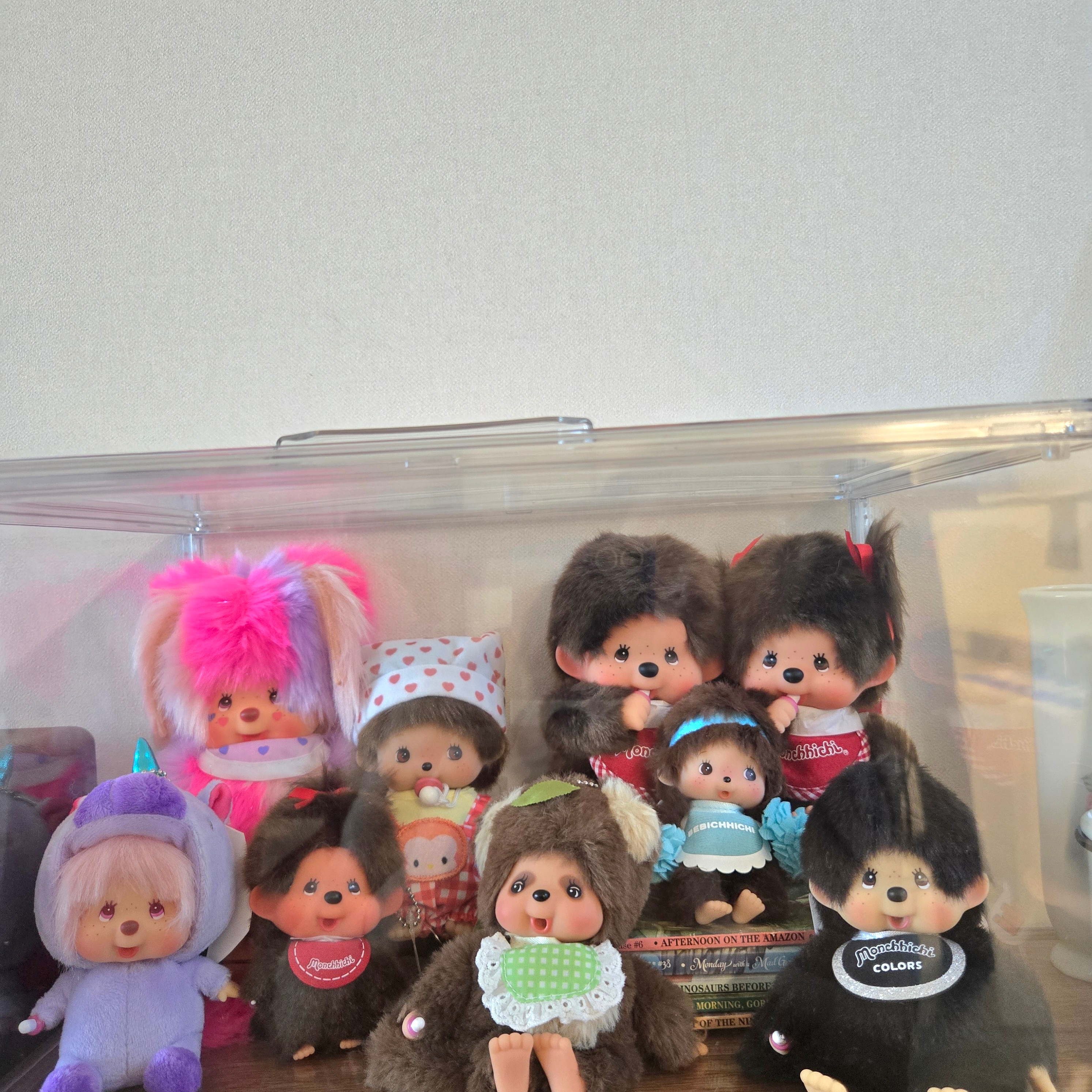 Monchhichi Colors Key Chain Black 착용 스타일