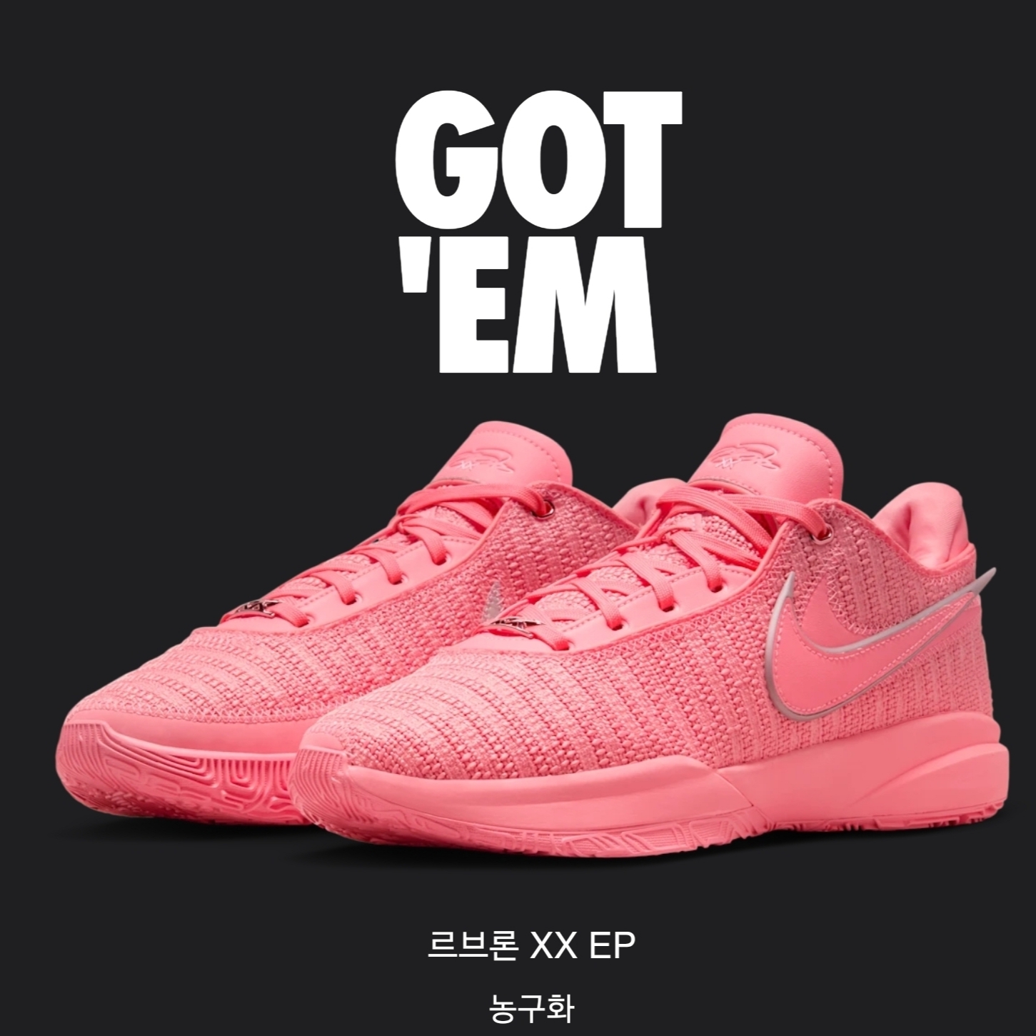 Nike LeBron XX EP Pink Gaze and Metallic Silver 착용 스타일