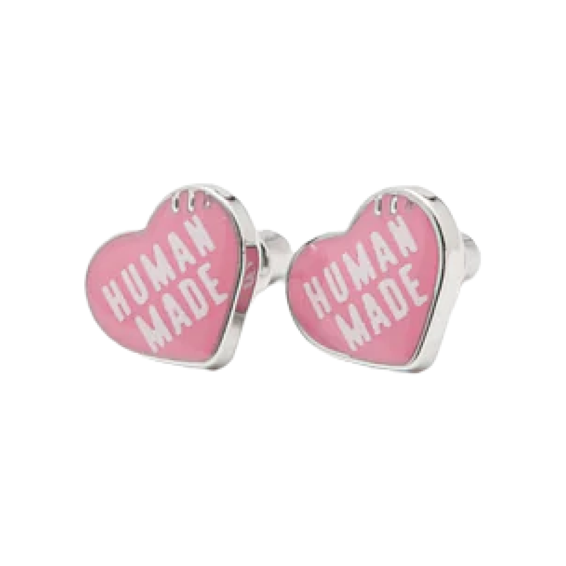 휴먼 메이드 하트 이어링 핑크(Human Made Heart Earrings Pink)