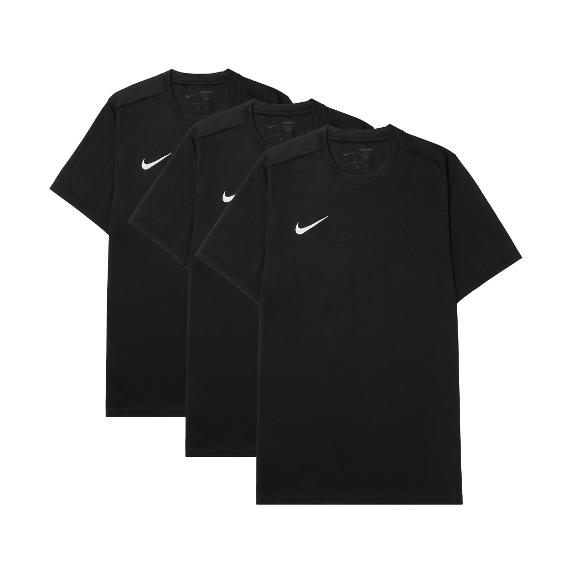 나이키 드라이핏 파크 7 티셔츠 블랙 (3개 번들)(Nike Dri-Fit Park 7 T-Shirt Black (Bundle of 3))