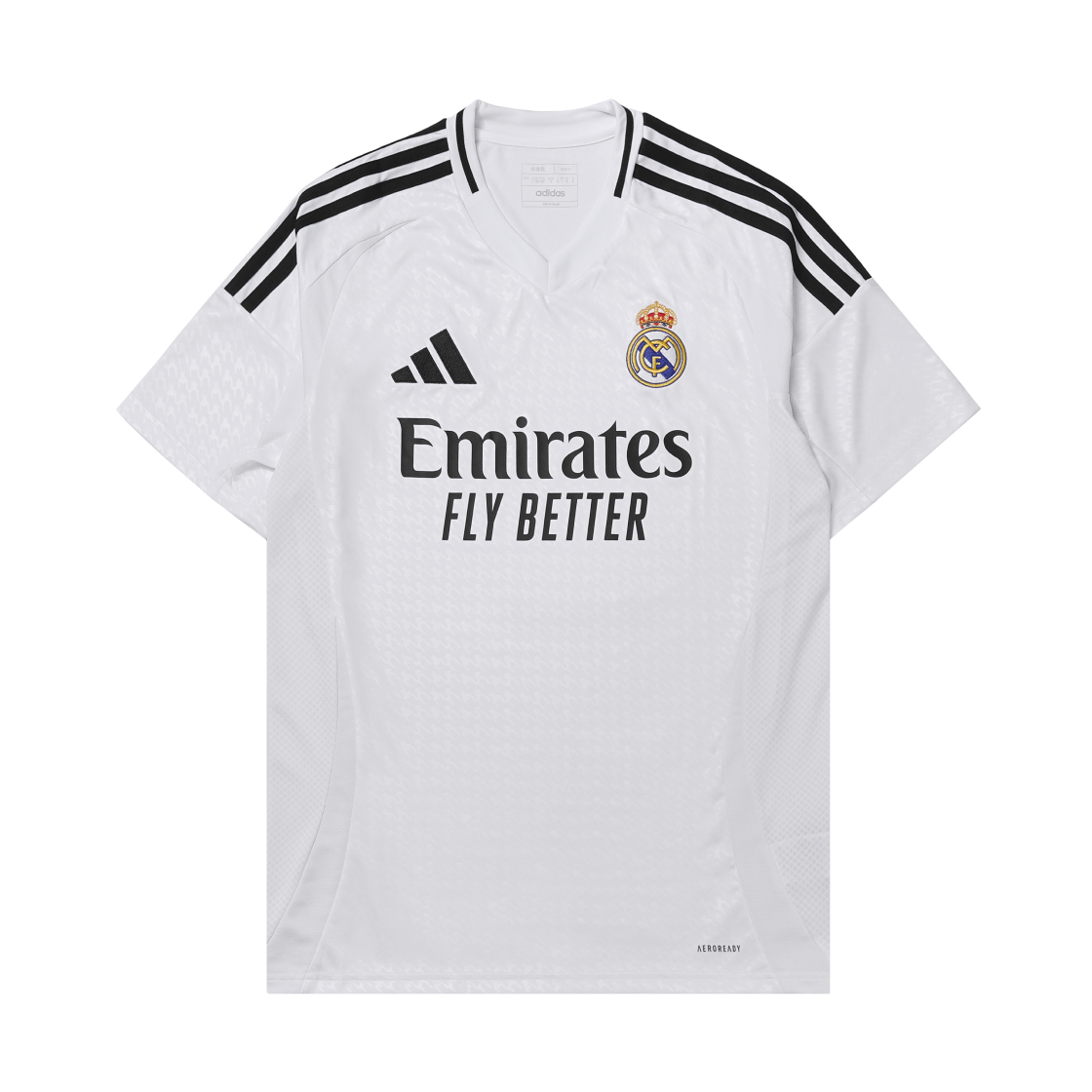 아디다스 레알 마드리드 2024/25 홈 저지 화이트 - US 사이즈 (논 마킹 버전)(Adidas Real Madrid 2024/25 Home Jersey White - US Sizing (Non Marking Ver.))