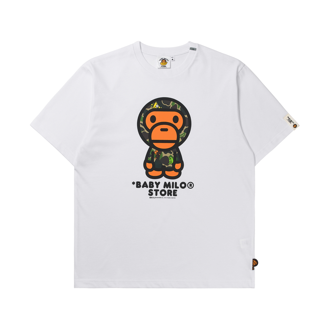 (W) 베이프 마일로 레귤러 핏 티셔츠 화이트((W) BAPE Milo Regular Fit T-Shirt White)