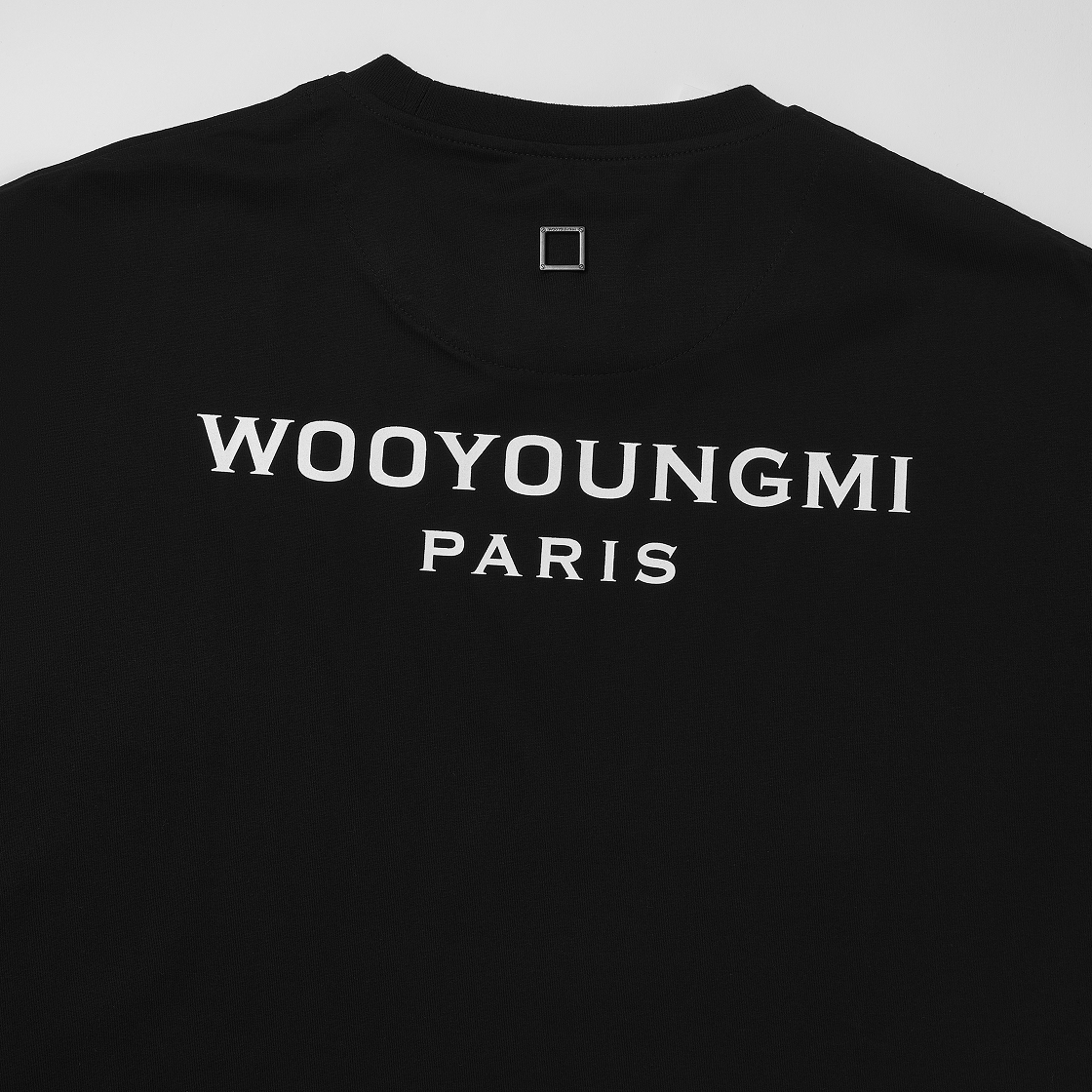 우영미 코튼 백로고 티셔츠 블랙 - 25SS(Wooyoungmi Cotton Back Logo T-Shirt Black - 25SS) - 3