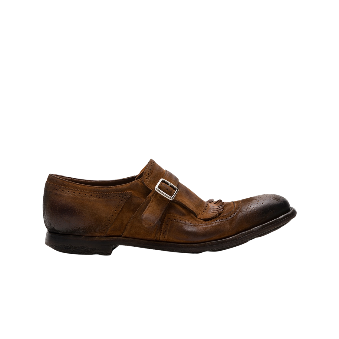 처치스 상하이 빈티지 스웨이드 버클 로퍼 타박 - F(Church's Shanghai Vintage Suede Buckle Loafer Tabac - F)