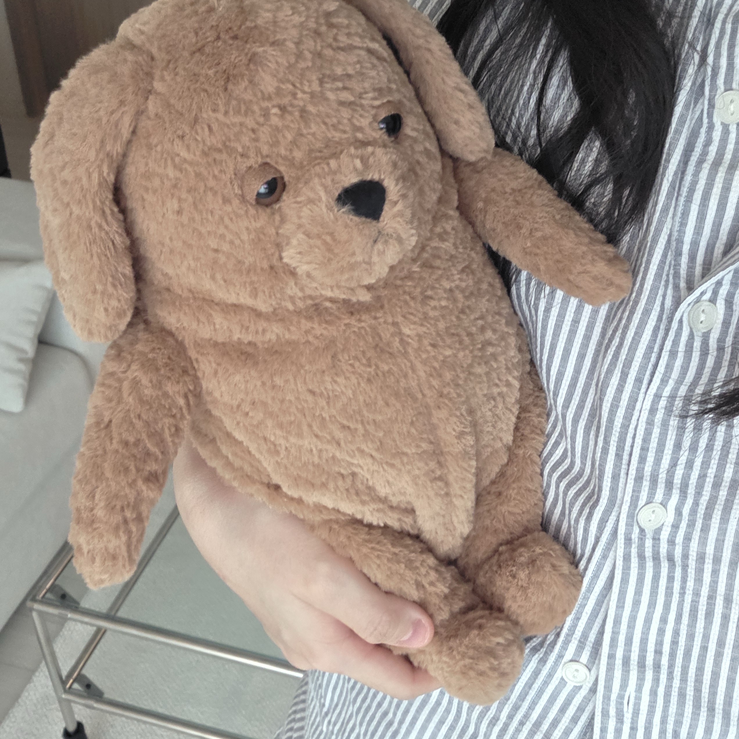 Jellycat Amore Dog Brown 착용 스타일 - 2