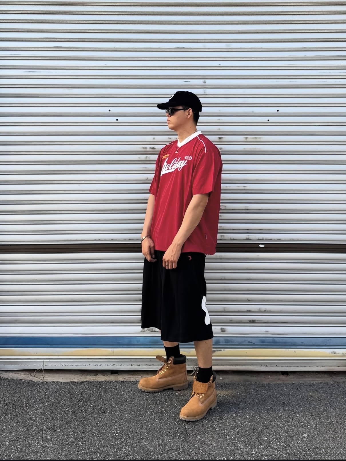 Timberland Premium 6 inch Waterproof Boot Wheat Nubuck - Wide, Supreme Corduroy S Logo 6-Panel Black - 23FW 착용 스타일 - 3