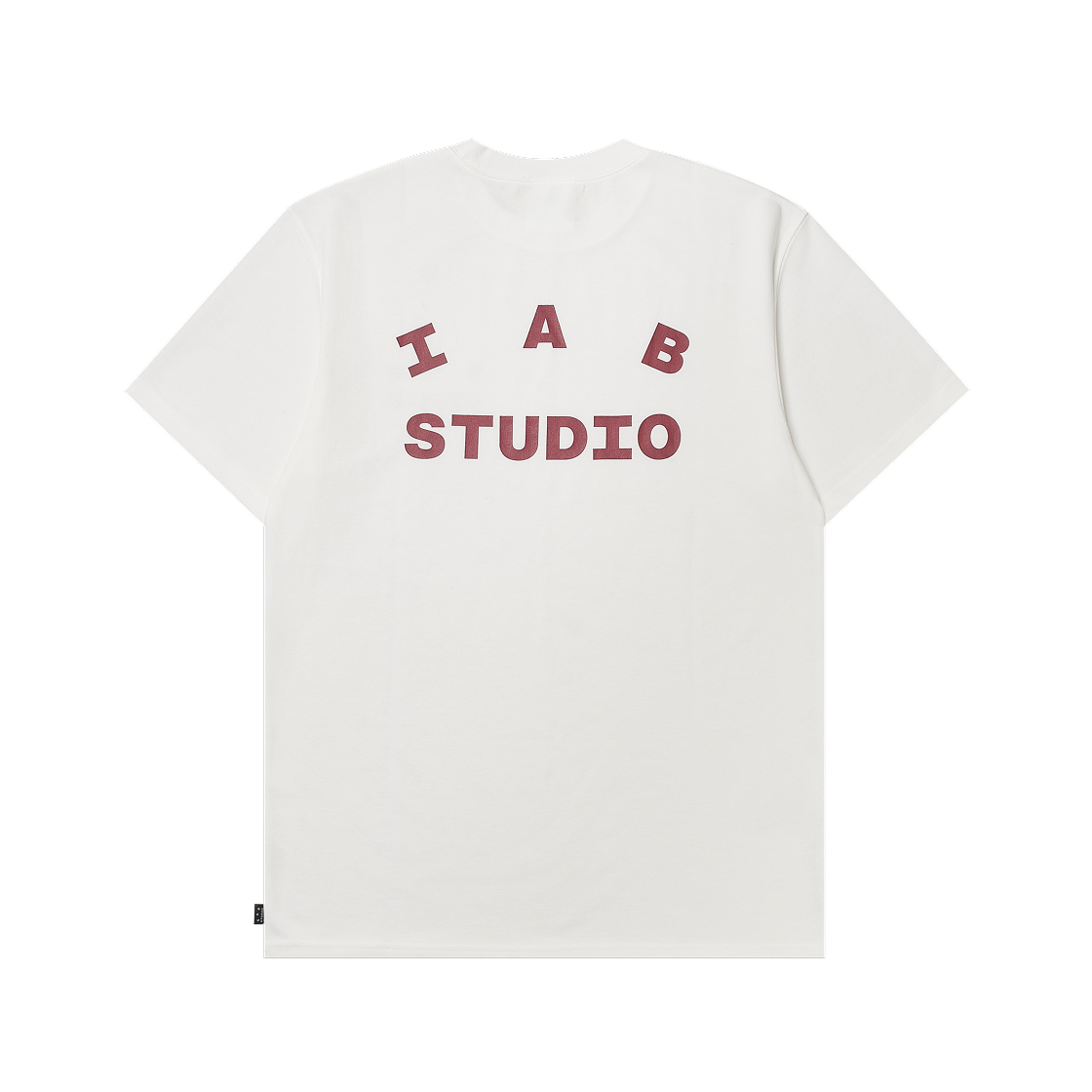 - IAB Studio T-Shirt White Burgundy - 대표 이미지 #1