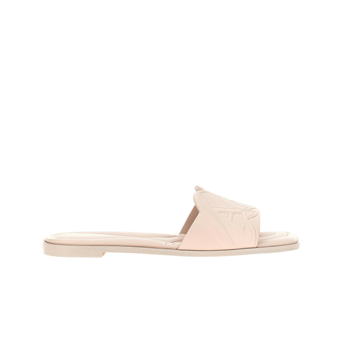 780714WIEAE2940 (W) Alexander McQueen The Seal Embossed Slide Pink