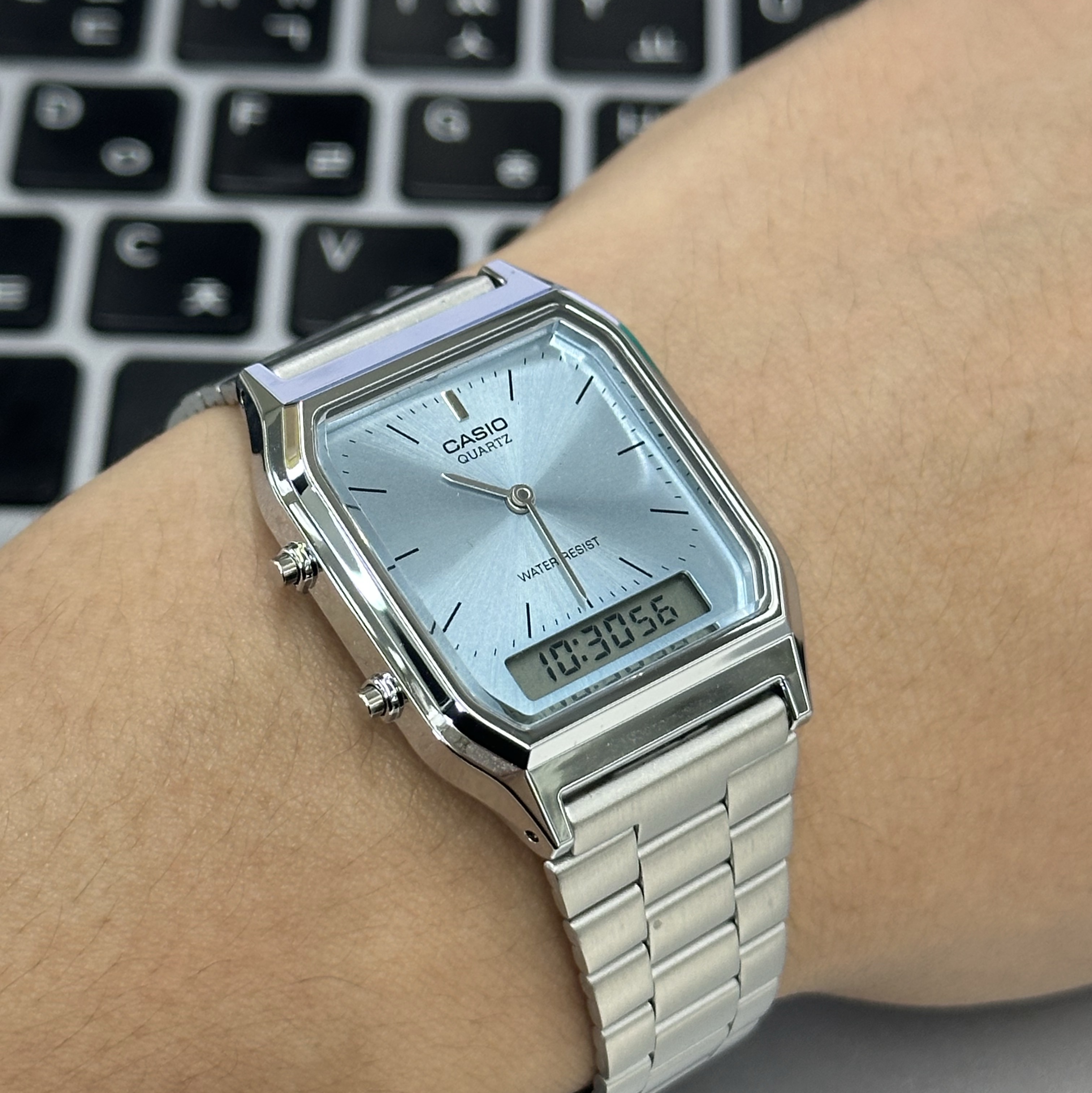 Casio AQ-230A-2A1MQY 착용 스타일