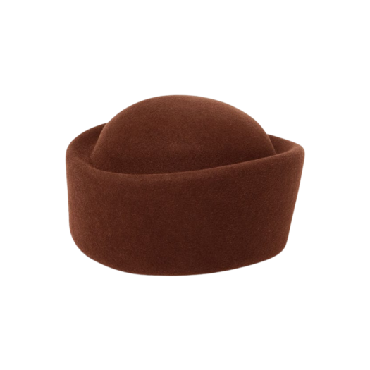 FAP1515-E0EA (W) Loro Piana Virginia Hat with Rabbit Fur Felt Pecan Syrup