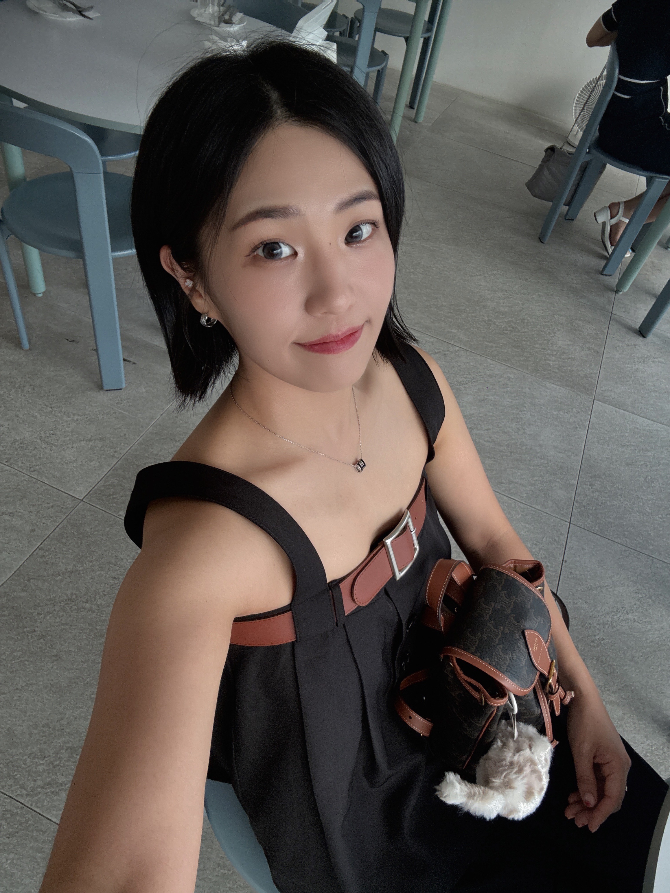 Celine Mini Backpack Folco in Triomphe Canvas and Calfskin Tan, Pop Mart Crybaby Wild But Cutie Series Vinyl Plush Pendant Vanilla Cutie (Opened Case) 착용 스타일 - 1